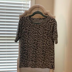Loft S grey leopard print shirt.  VGUC.